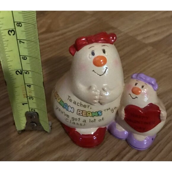 Enesco Human Beans Teacher & Student Figurine 1984 3" Valentines Day - Picture 6 of 6